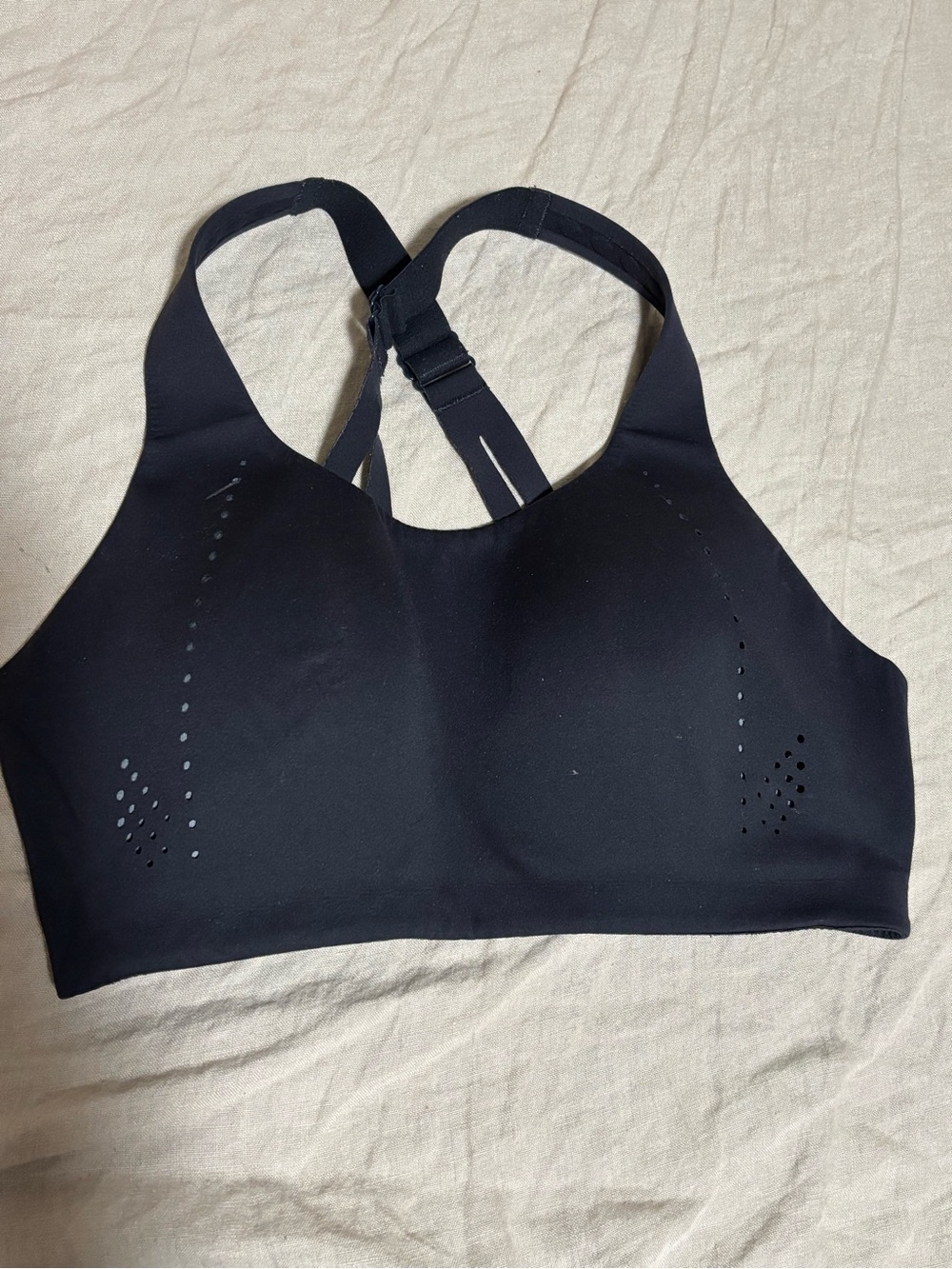 lululemon athletica Black Seamless Laser-Cut Racerback Sports Bra